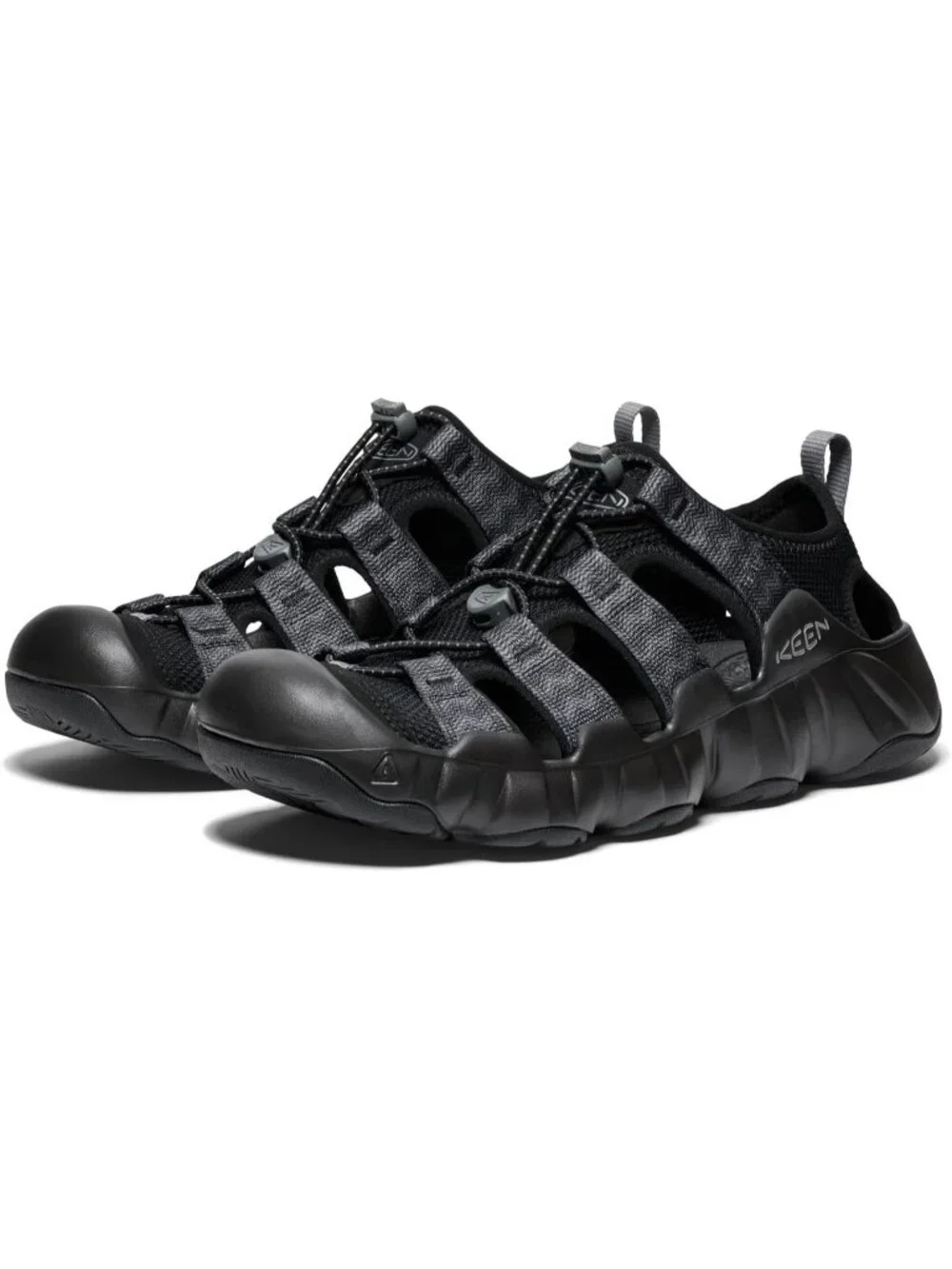 Men's Black Steel Grey Hyper port Closed Toe Breathable Easy On Sandal Shoes